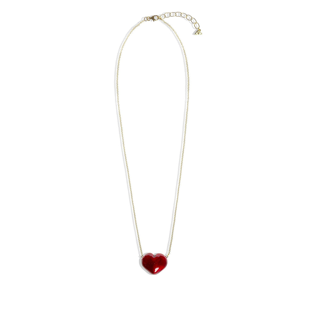 Red Bubble Heart Necklace - Christina Alexiou Fine Jewelry