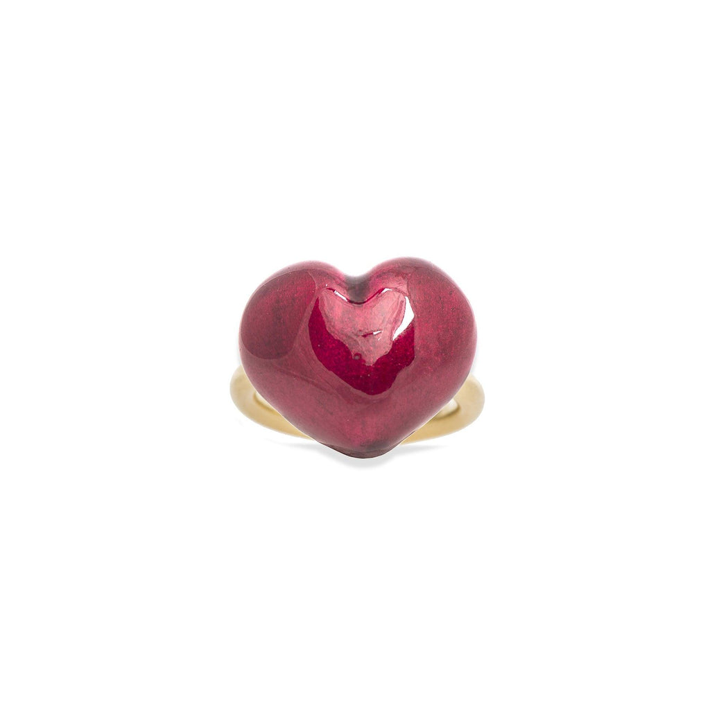 Red Bubble Heart Ring - Christina Alexiou Fine Jewelry