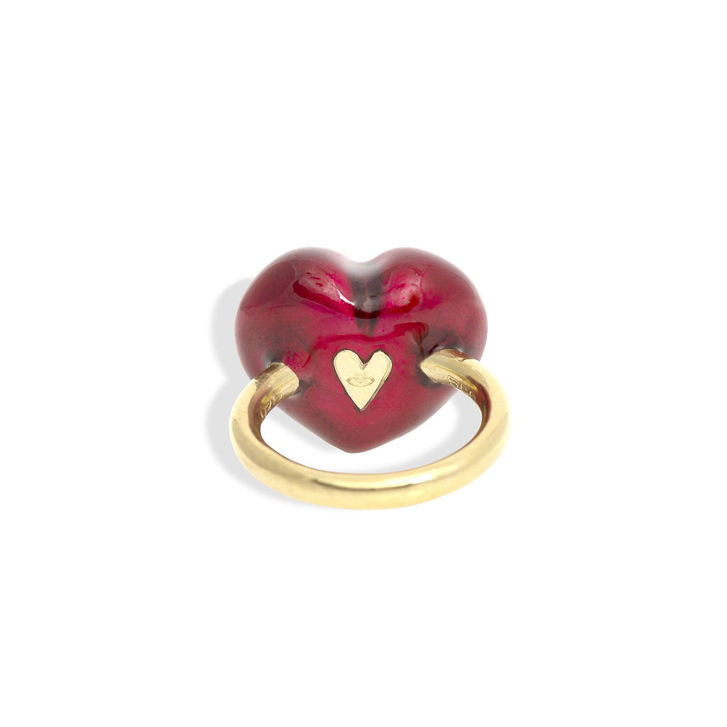 Red Bubble Heart Ring - Christina Alexiou Fine Jewelry