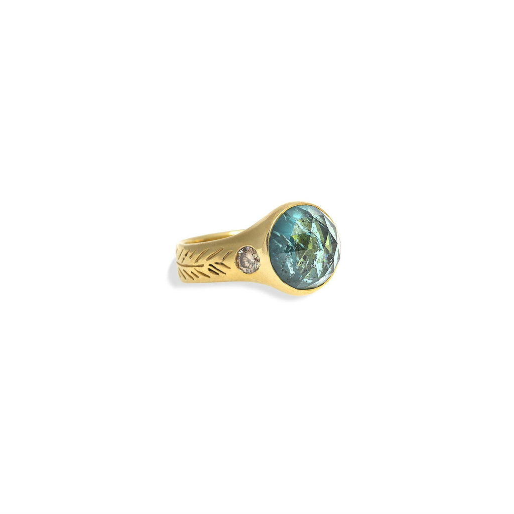 Round Olive Branch Ring - Christina Alexiou Fine Jewelry