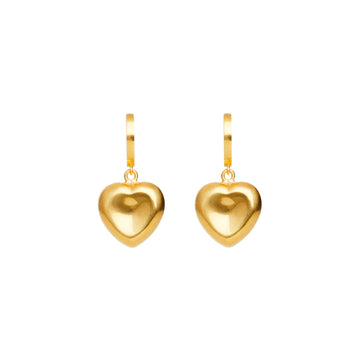 Agape Heart Hoop Earrings - Christina Alexiou Fine Jewelry