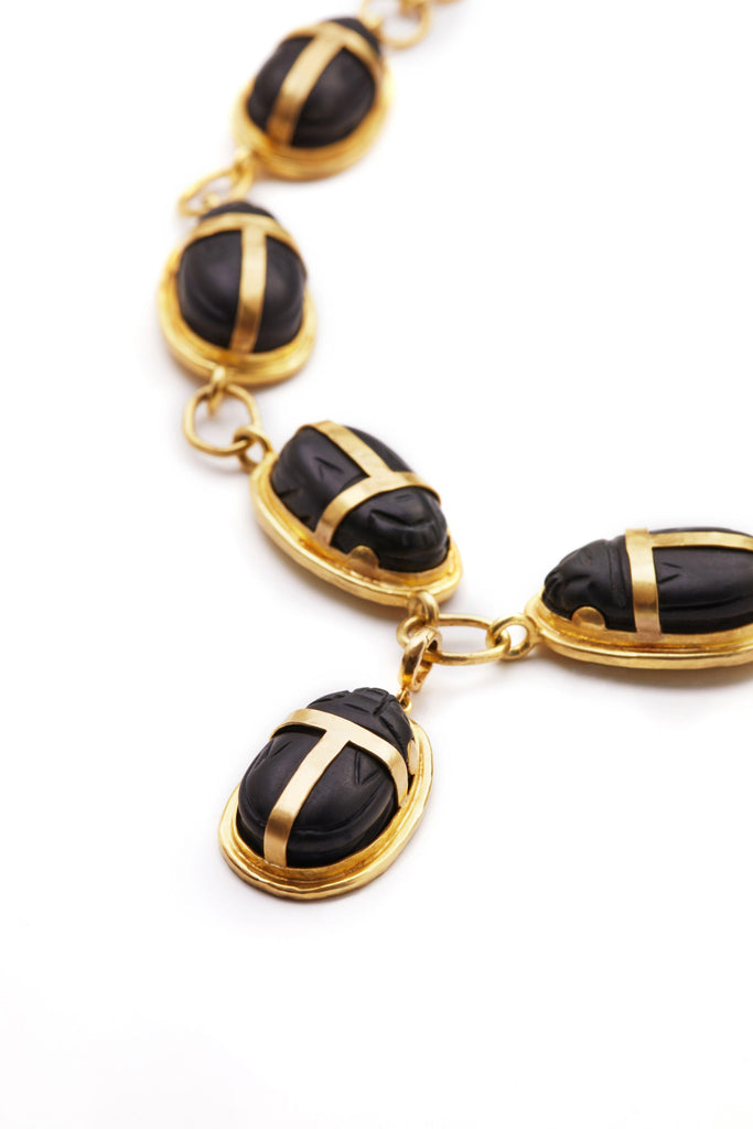 Agate Scarab Necklace - Christina Alexiou Fine Jewelry