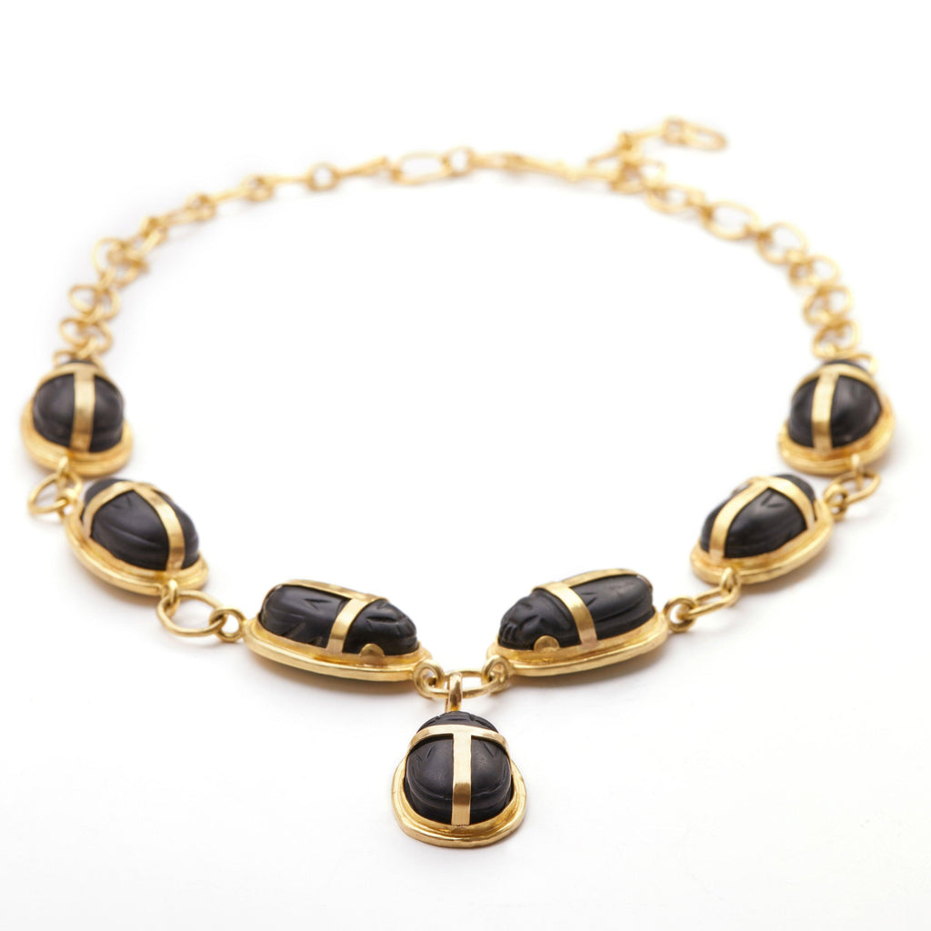 Agate Scarab Necklace - Christina Alexiou Fine Jewelry