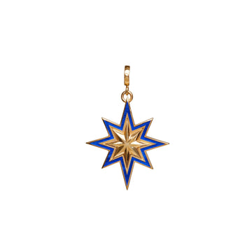 Blue Enamel Star Pendant - Christina Alexiou Fine Jewelry