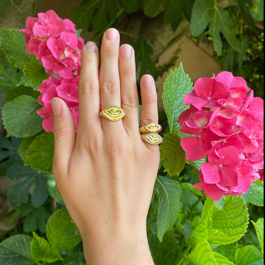 Carved Protective Eye Ring - Christina Alexiou Fine Jewelry