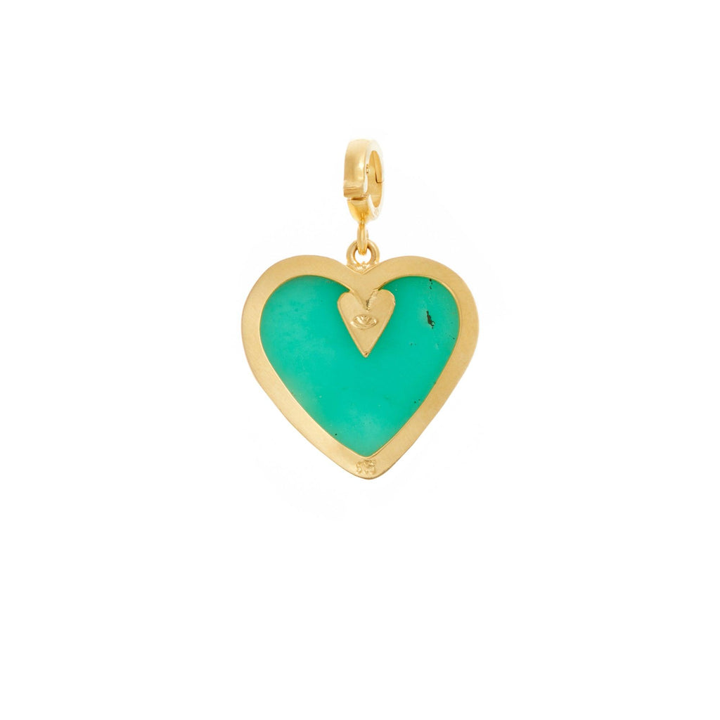 Chrysoprase Heart Charm - Christina Alexiou Fine Jewelry