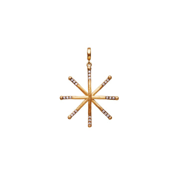 Diamond Ray Star Pendant - Christina Alexiou Fine Jewelry