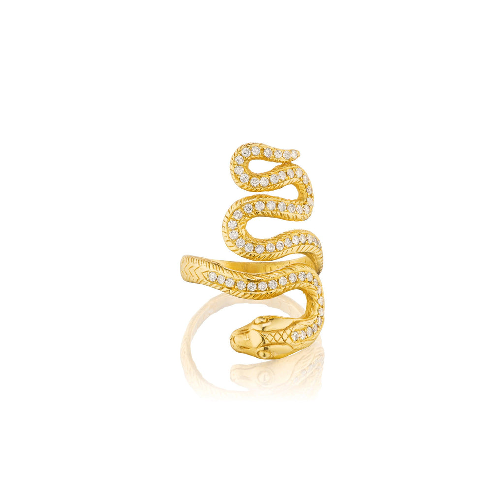 Diamond Snake Ring - Christina Alexiou Fine Jewelry