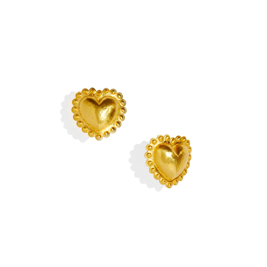 Dot Heart Clip Earrings - Christina Alexiou Fine Jewelry