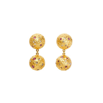 Double Full Moon Earrings - Christina Alexiou Fine Jewelry