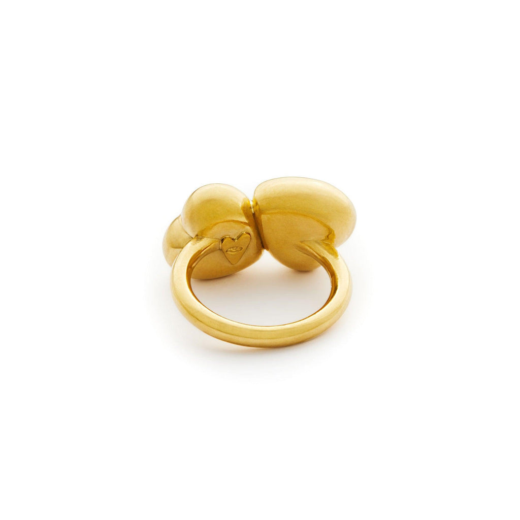 Embracing Double Agape Heart Ring - Christina Alexiou Fine Jewelry