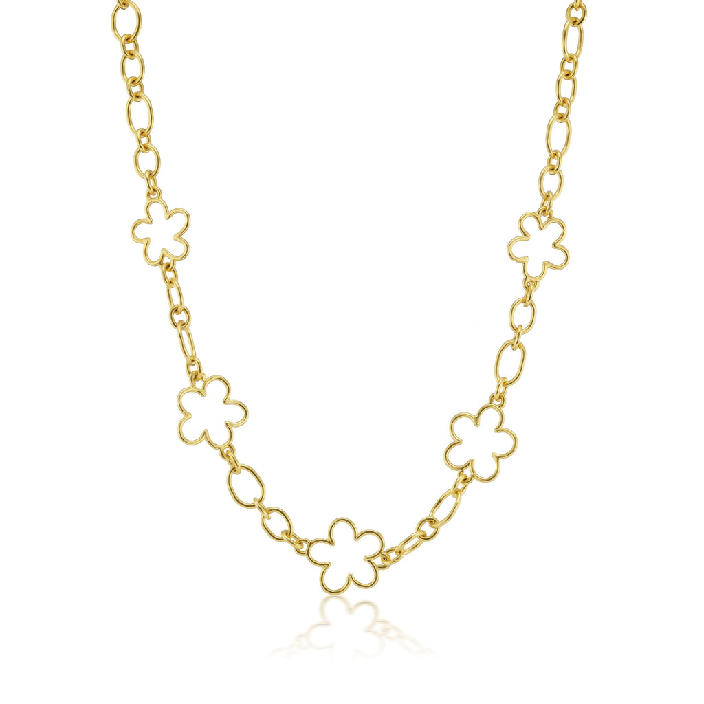 Flower Chain Necklace - Christina Alexiou Fine Jewelry