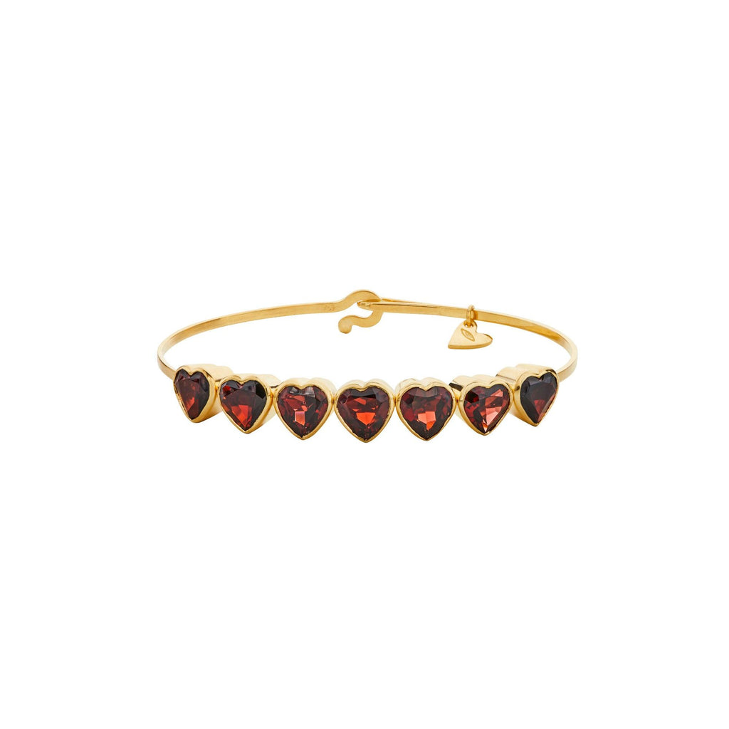 Garnet Heart Bracelet - Christina Alexiou Fine Jewelry