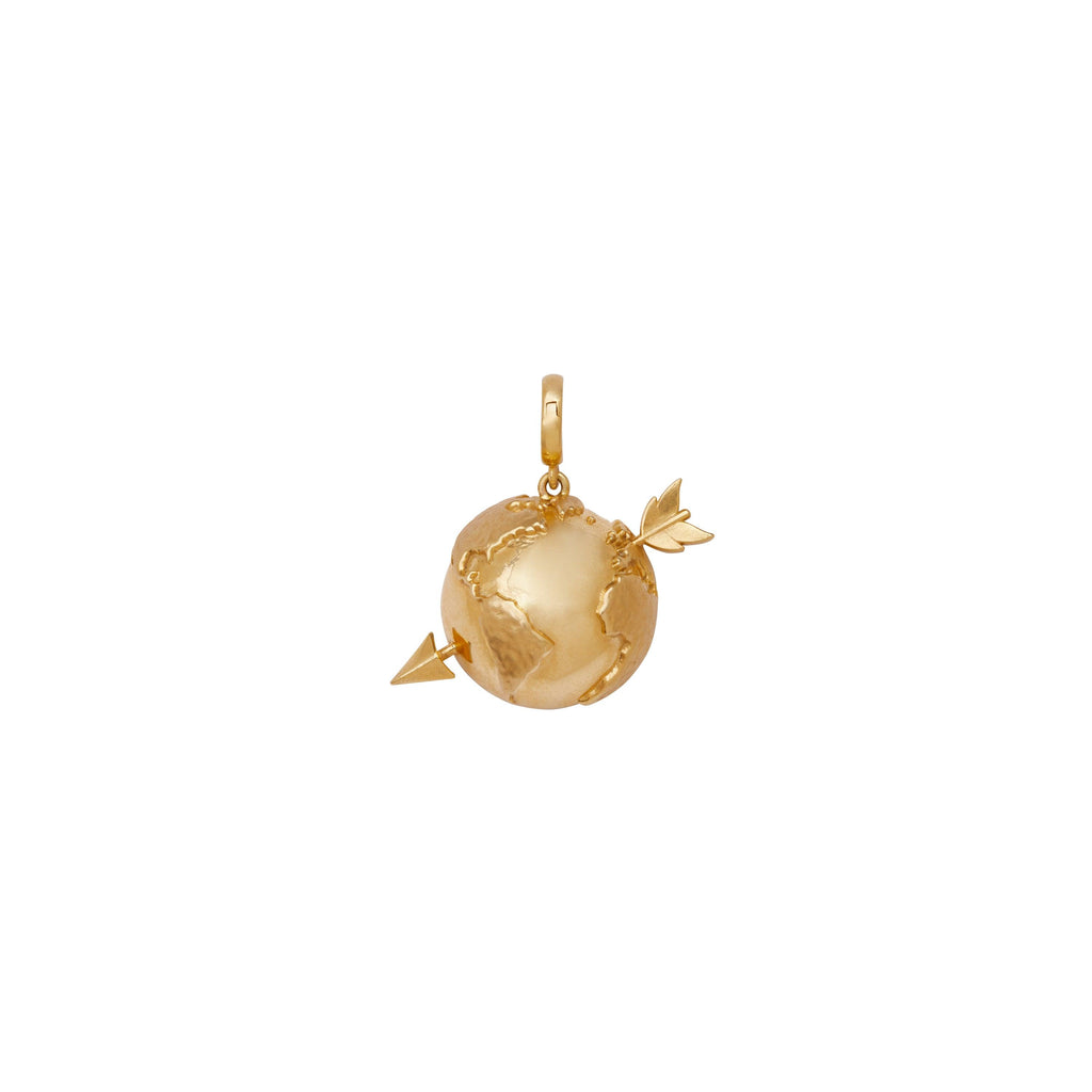 Globe and Arrow Charm - Christina Alexiou Fine Jewelry