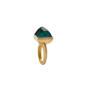 Green Tourmaline Pyramid Ring - Christina Alexiou Fine Jewelry