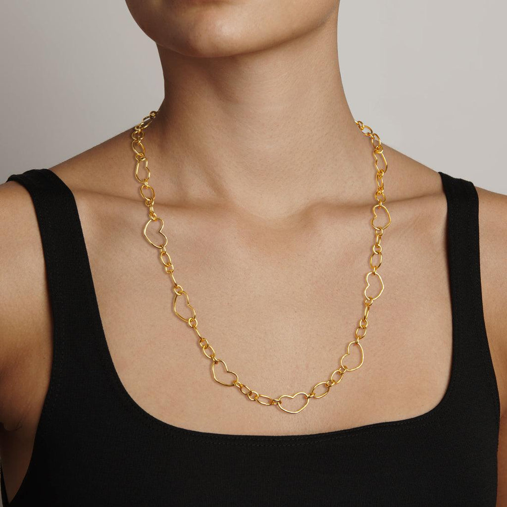 Heart Chain Necklace - Christina Alexiou Fine Jewelry