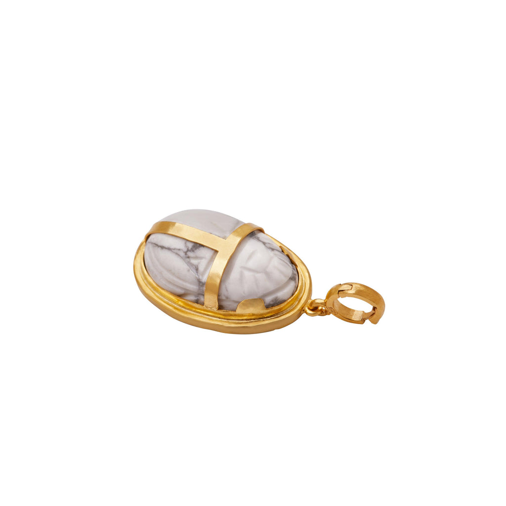 Howlite Scarab Pendant - Christina Alexiou Fine Jewelry