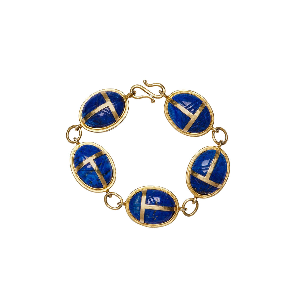 Lapis Scarab Bracelet - Christina Alexiou Fine Jewelry