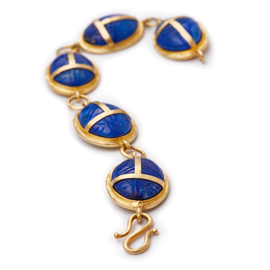 Lapis Scarab Bracelet - Christina Alexiou Fine Jewelry