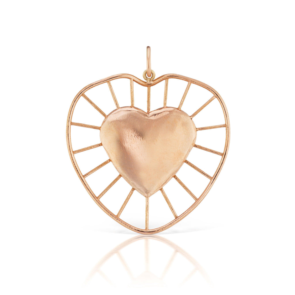 Large Radial Heart Pendant RG - Christina Alexiou Fine Jewelry