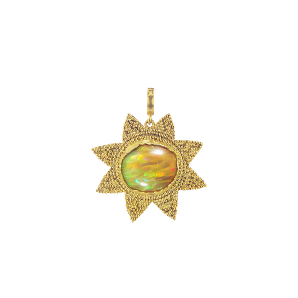 Opal Granulated Star Pendant - Christina Alexiou Fine Jewelry