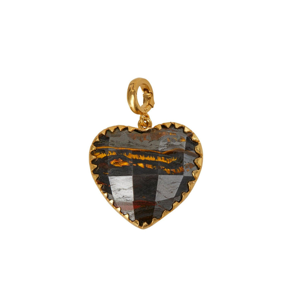 Opsidian Heart Charm - Christina Alexiou Fine Jewelry