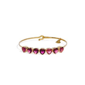 Pink Tourmaline Heart Bracelet - Christina Alexiou Fine Jewelry