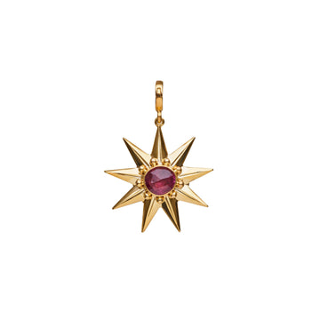 Pink Tourmaline Nine Point Star Pendant - Christina Alexiou Fine Jewelry