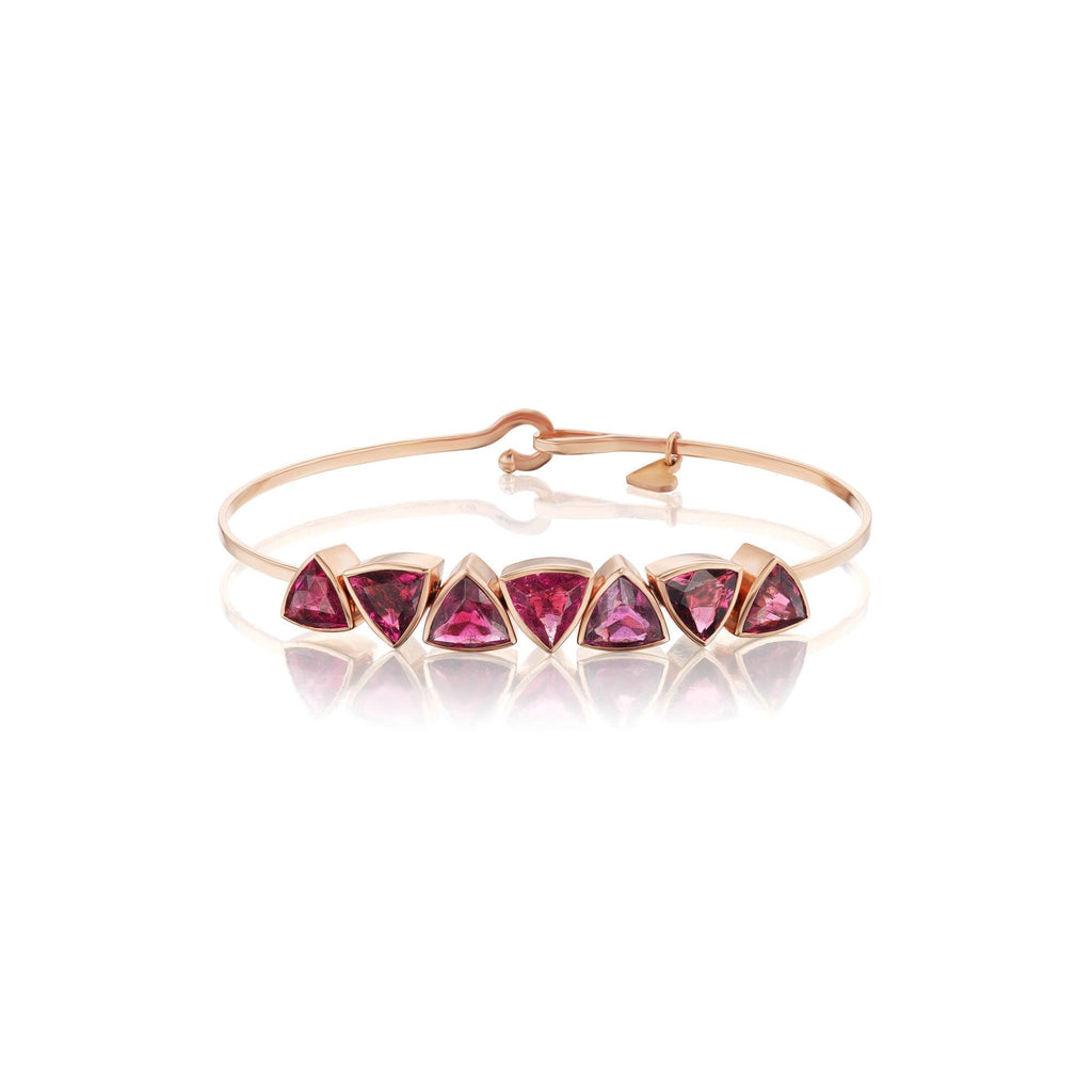 Pink Tourmaline Trillion Bracelet - Christina Alexiou Fine Jewelry