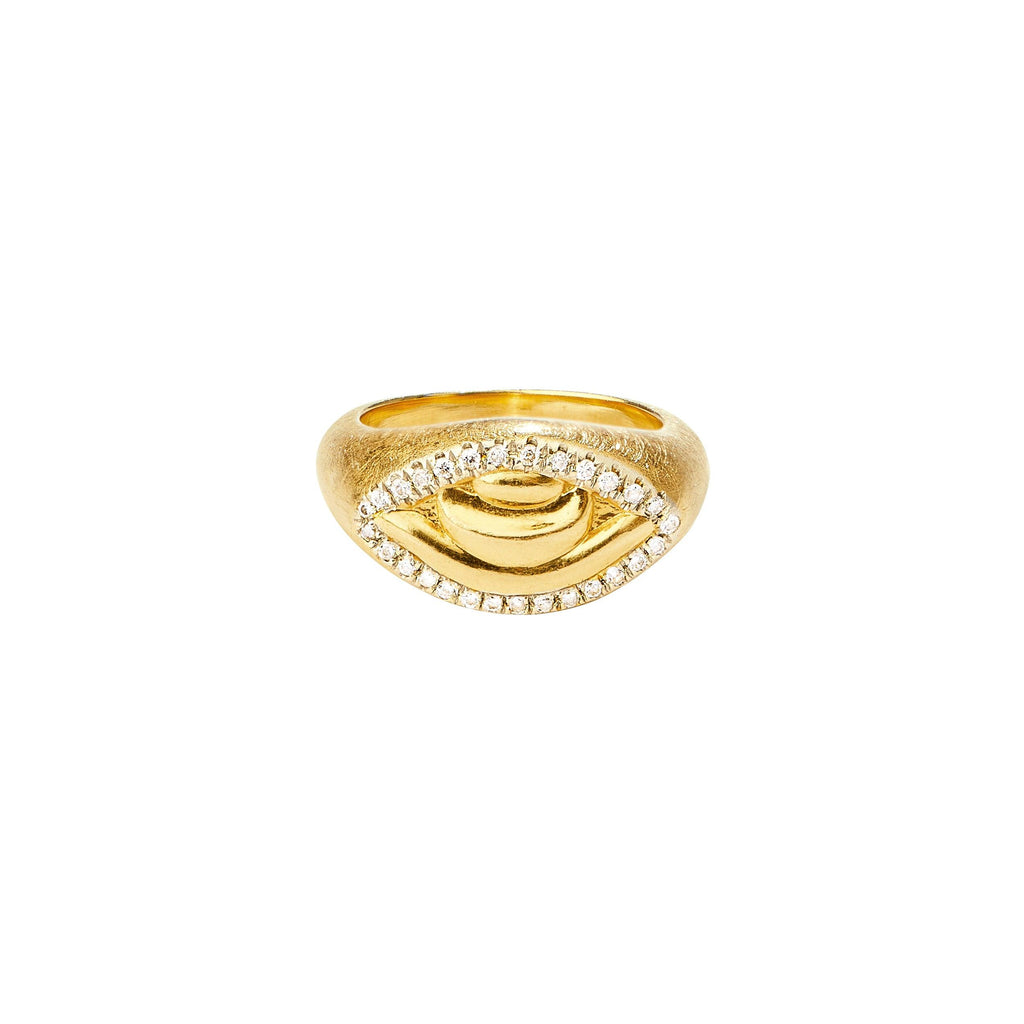 Protective Ring with Diamonds - Christina Alexiou Fine Jewelry