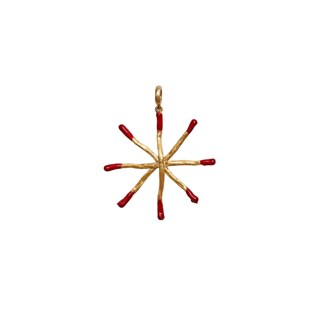 Red Ray Star Pendant - Christina Alexiou Fine Jewelry