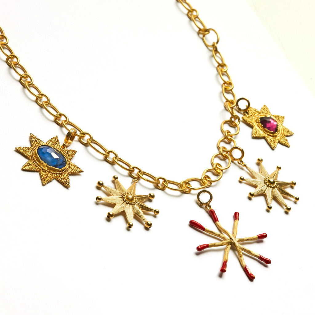 Red Ray Star Pendant - Christina Alexiou Fine Jewelry
