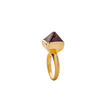 Red Tourmaline Pyramid Ring - Christina Alexiou Fine Jewelry