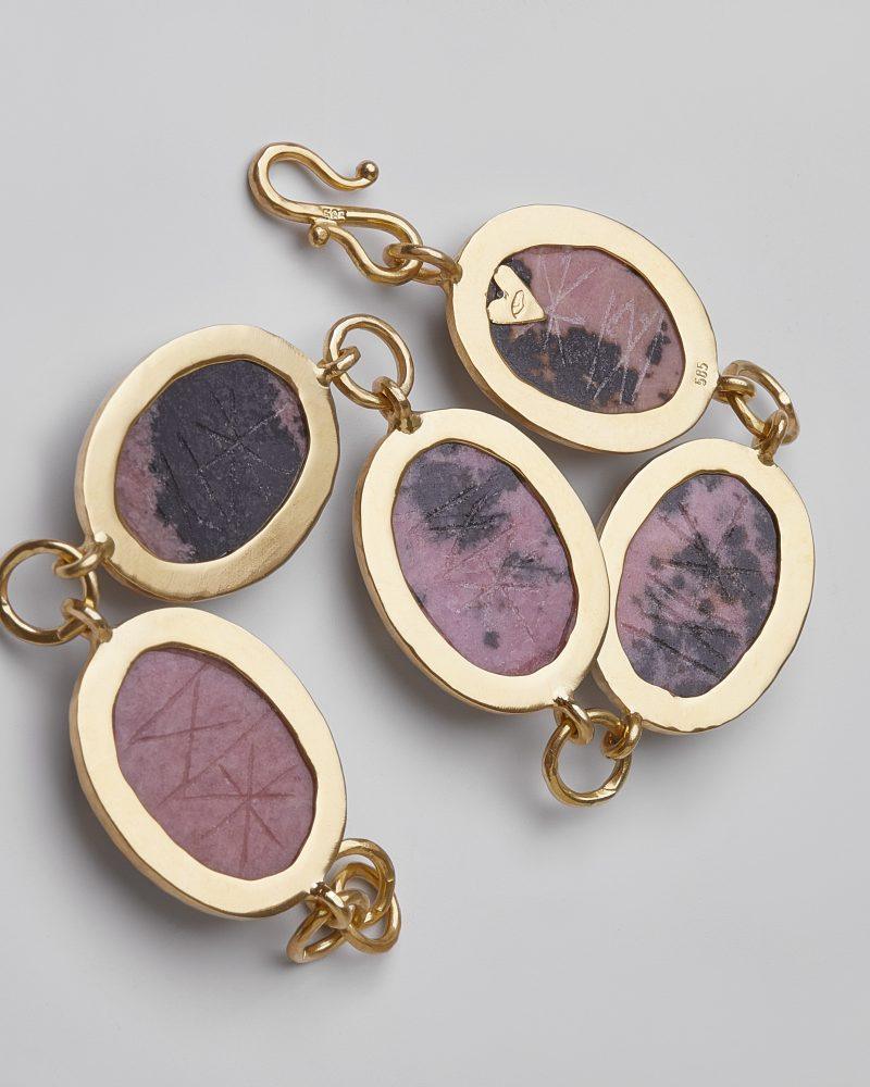 Rhodonite Scarab Bracelet - Christina Alexiou Fine Jewelry