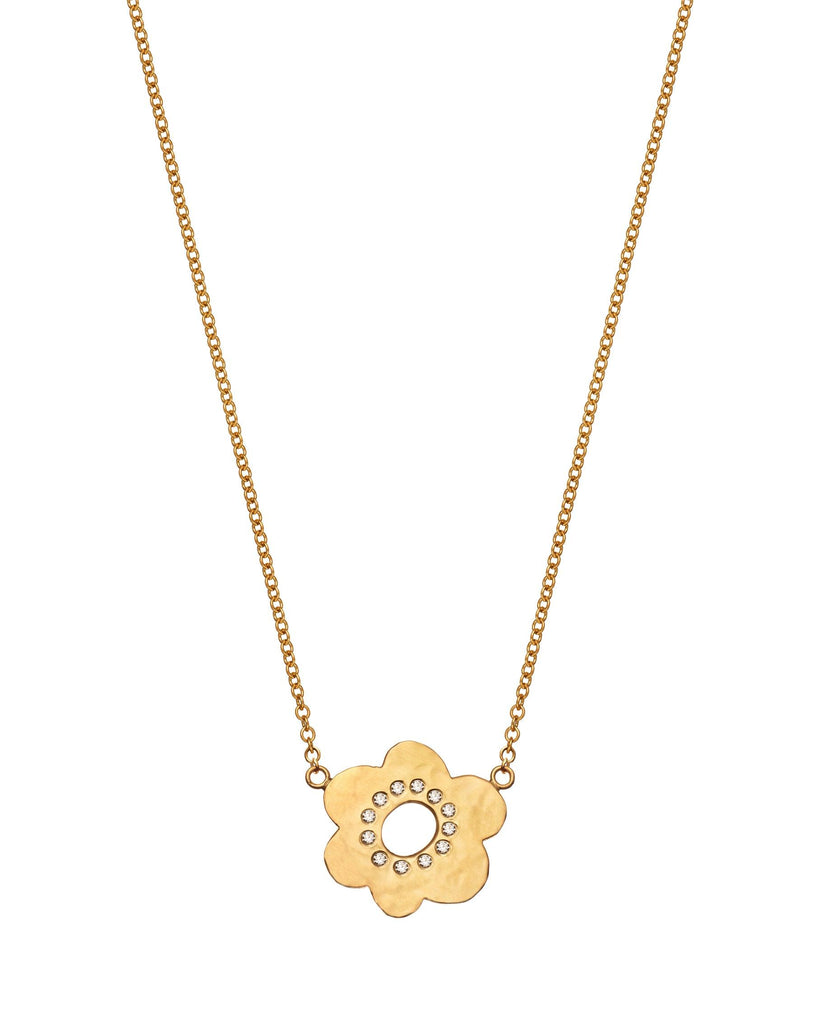 Small Daisy Necklace with Diamonds - Christina Alexiou Fine Jewelry