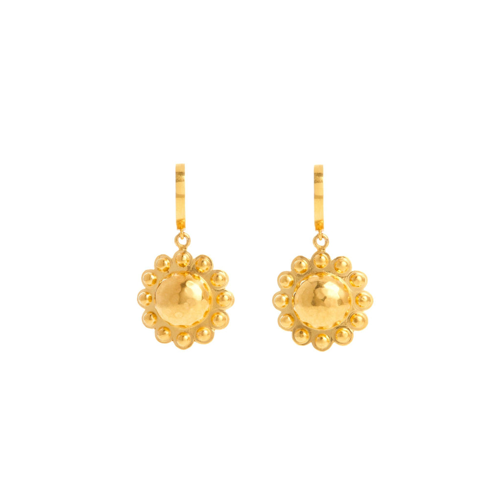 Small Flower Hoop Earrings - Christina Alexiou Fine Jewelry