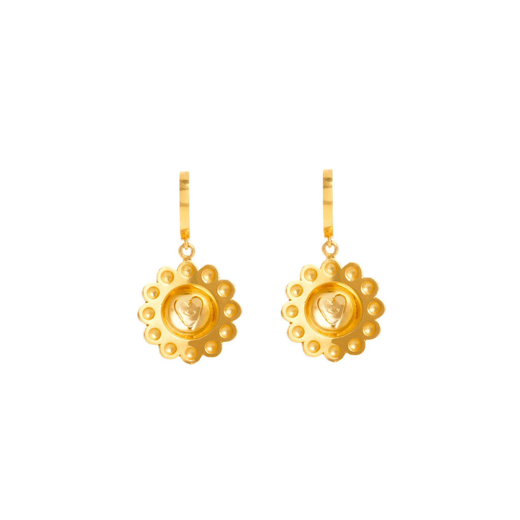 Small Flower Hoop Earrings - Christina Alexiou Fine Jewelry