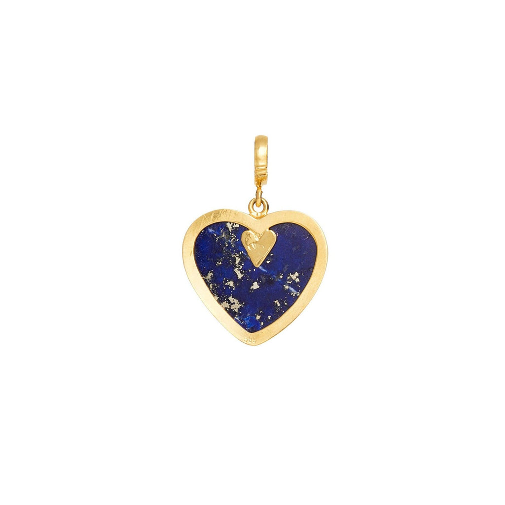 Small Lapis Heart Charm - Christina Alexiou Fine Jewelry