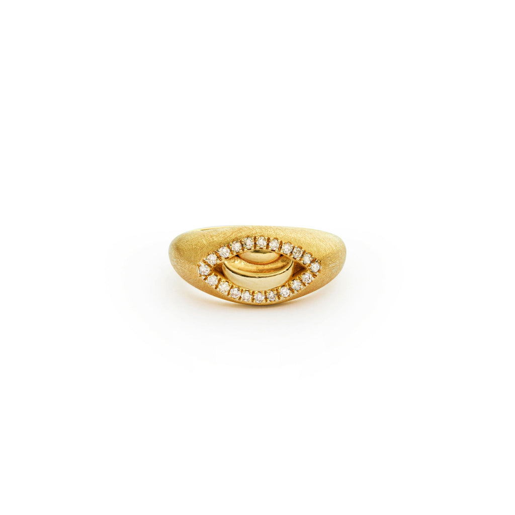 Small Protective Ring with Diamonds - Christina Alexiou Fine Jewelry