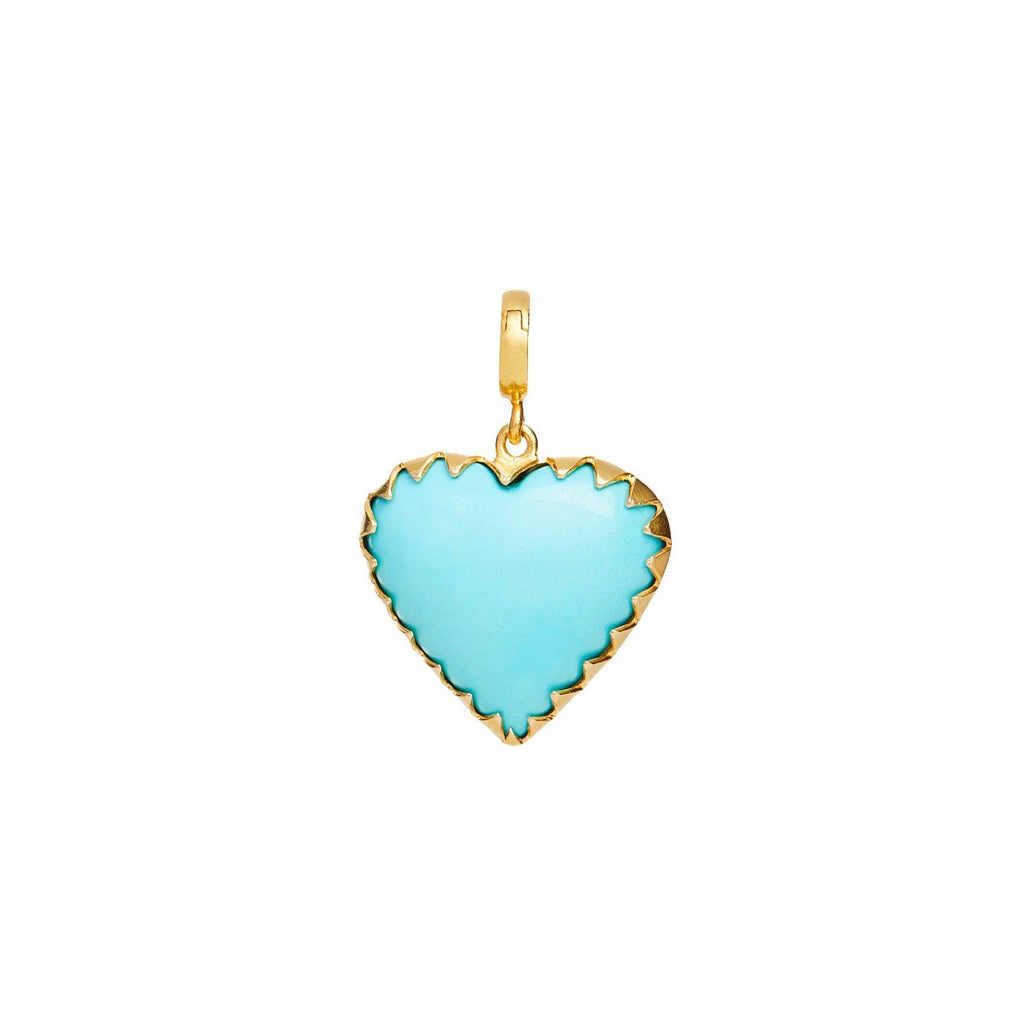 Small Turquoise Heart Charm - Christina Alexiou Fine Jewelry
