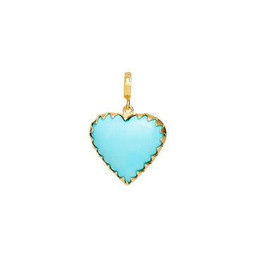 Small Turquoise Heart Charm - Christina Alexiou Fine Jewelry