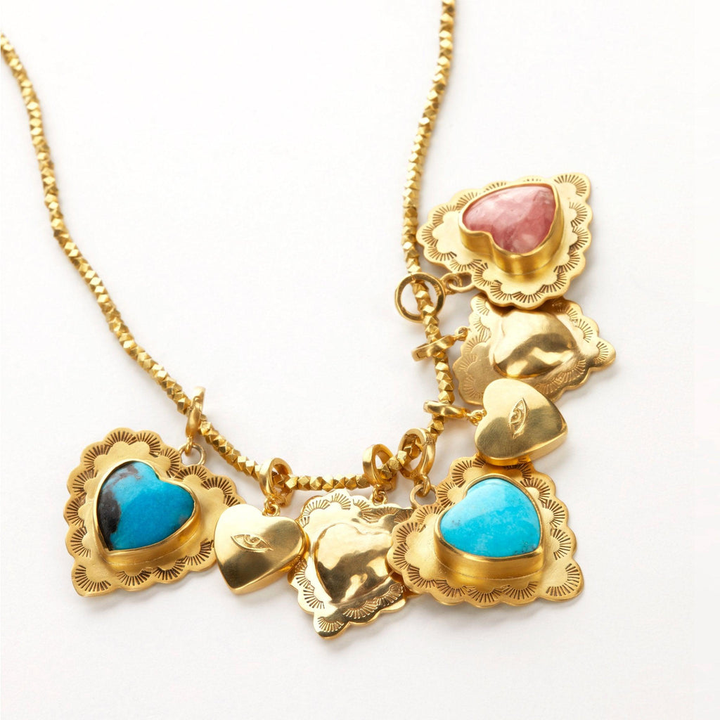 Turquoise Fedra Heart Charm - Christina Alexiou Fine Jewelry
